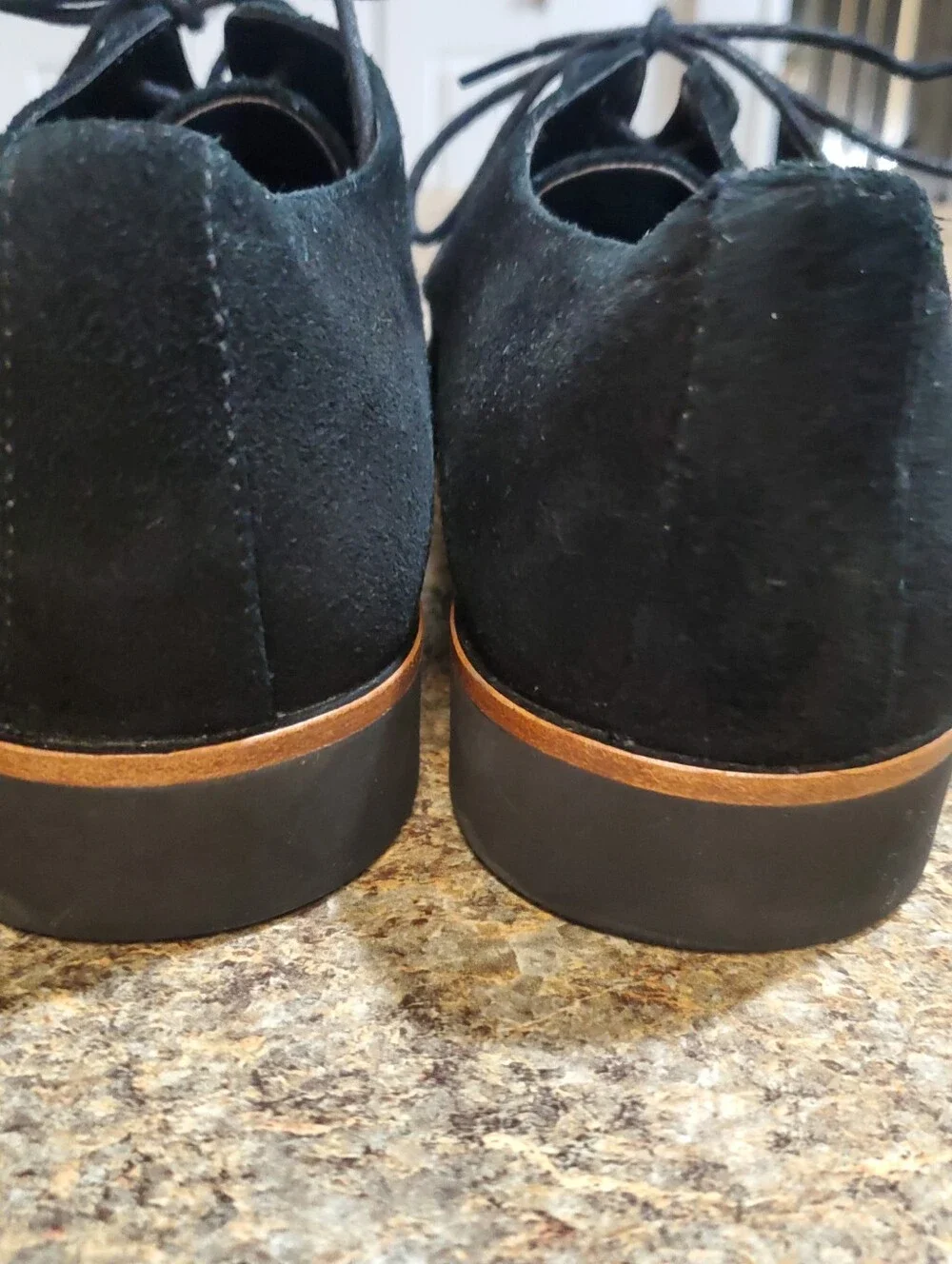 CALVIN KLEIN FAUSTINO SUEDE BLACK OXFORD SHOES. MEN S, 9. NEWER